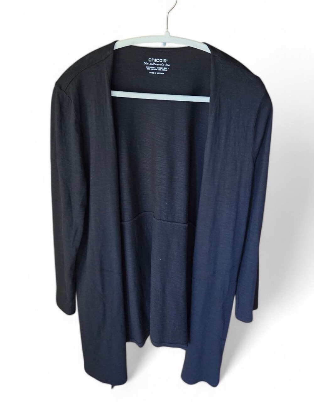 Chico's the Ultimate Tee Open Front Cotton Cardigan